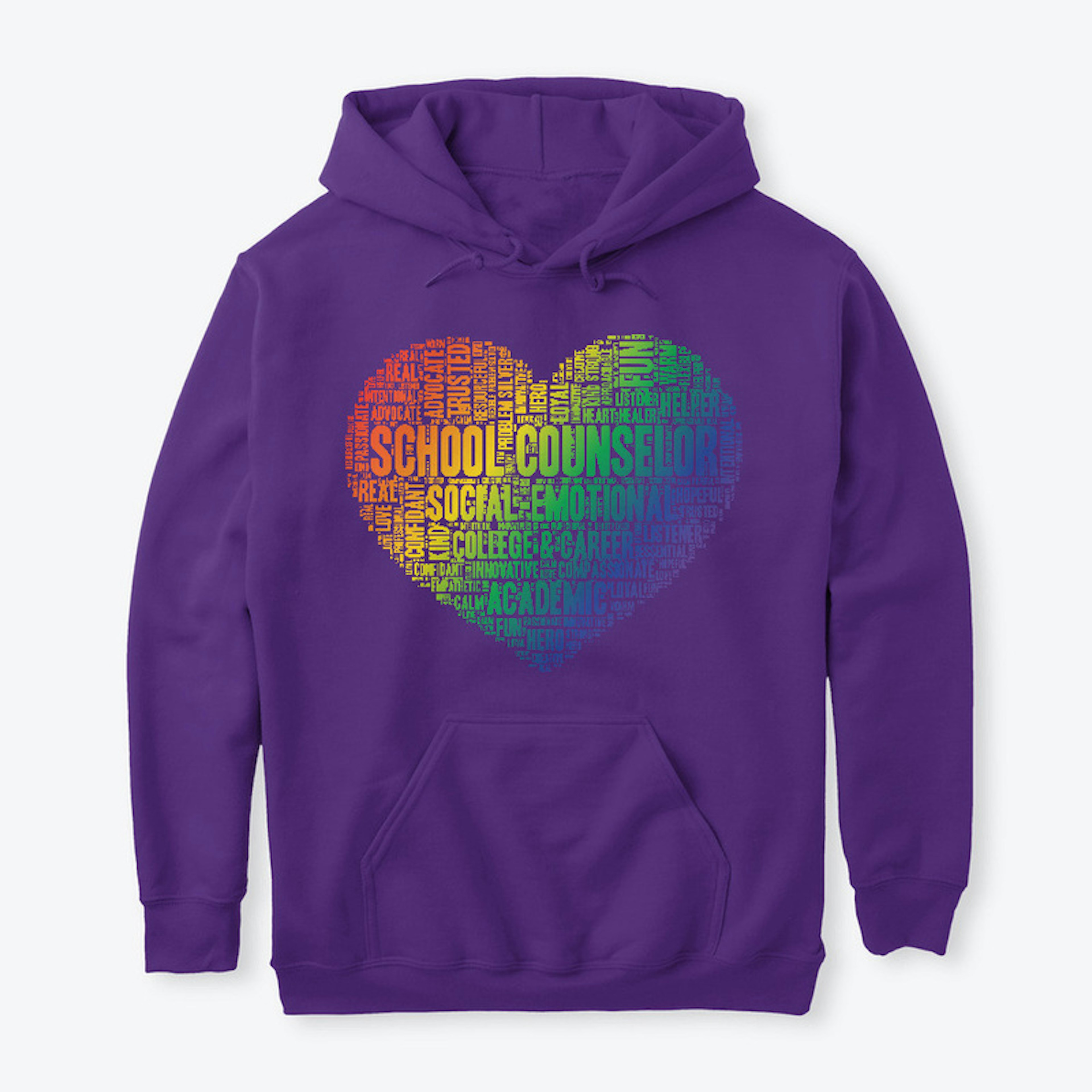 School Counselor Rainbow Heart 