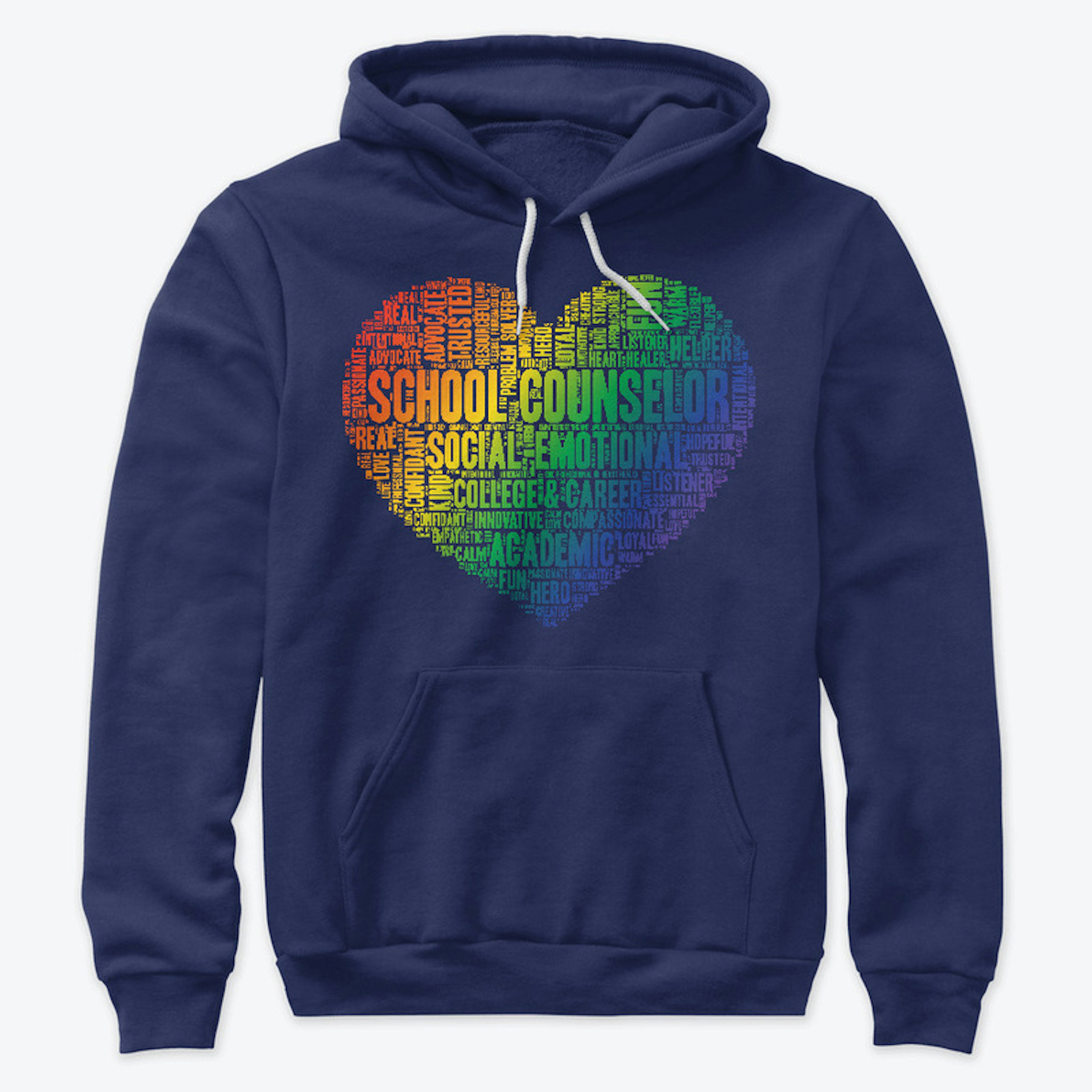 School Counselor Rainbow Heart 