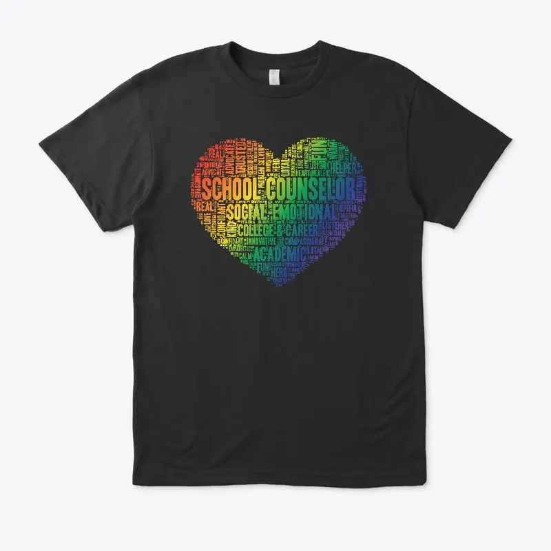 School Counselor Rainbow Heart 