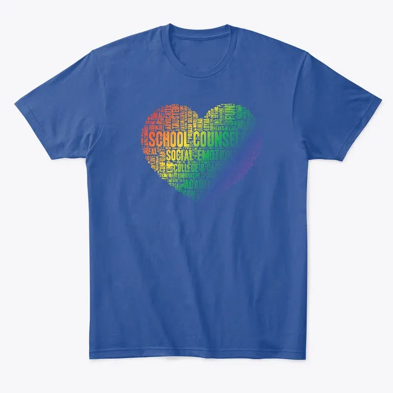 School Counselor Rainbow Heart 