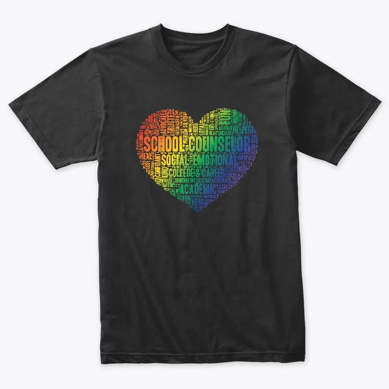 School Counselor Rainbow Heart 